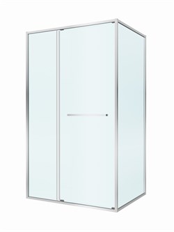 CEZARES Lux Душевой уголок прямоугольный двери раздвижные размер 110x80 см, цвет профиль - хром / стекло - прозрачное LUX-AH-FS-11-110/80-C-CR