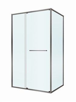 CEZARES Lux Душевой уголок прямоугольный двери раздвижные размер 120x90 см, цвет профиль - оружейная сталь / стекло - прозрачное LUX-AH-FS-11-120/90-C-GM
