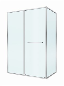 CEZARES Lux Душевой уголок прямоугольный двери раздвижные размер 130x80 см, цвет профиль - хром / стекло - прозрачное LUX-AH-FS-11-130/80-C-CR