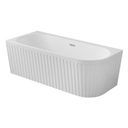 AZARIO Ванна акриловая LAGO GARDA 1500х750х580 пристенная, рифленая, левосторонняя, в комплекте с сифоном и металлической рамой (AZ-6724-A2 L 15075) AZ-6724-A2 L 15075