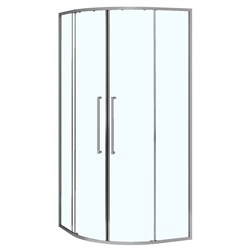 AZARIO Душевое ограждение SHANGHAI 1000х1000х1950 четверть круга, прозрачное стекло 6 мм, профиль графит матовый, двери раздвижные AZ-S43-100-MGR-CL