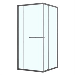 AZARIO Душевое ограждение MONAKO 1000х1000х1950 сдвижная дверь, прозрачное стекло 6 мм, профиль графит матовый (AZ-L47-100-MGR-CL) AZ-L47-100-MGR-CL