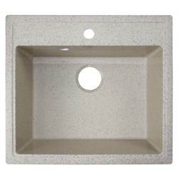 AZARIO Кухонная мойка Onda 565x505x200 искусственный мрамор, сифон в комплекте, цвет песочный (CS00105222) CS00105222