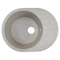 AZARIO Кухонная мойка Canto 570x440x190 искусственный мрамор, с "крылом", сифон в комплекте, цвет песочный (CS00105247) CS00105247