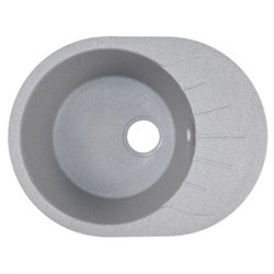 AZARIO Кухонная мойка Canto 570x440x190 искусственный мрамор, с "крылом", сифон в комплекте, цвет серый (CS00105248) CS00105248