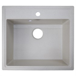 AZARIO Кухонная мойка Onda 565x505x200 искусственный мрамор, сифон в комплекте, цвет бежевый (CS00105220) CS00105220