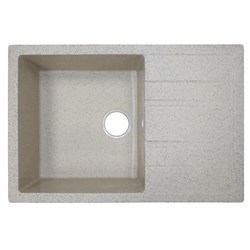 AZARIO Кухонная мойка Rio 750x505x185 искусственный мрамор, с "крылом", сифон в комплекте, цвет песочный (CS00105228) CS00105228