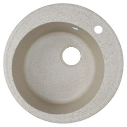 AZARIO Кухонная мойка Solo 505x505x190 искусственный мрамор, сифон в комплекте, цвет песочный (CS00105235) CS00105235