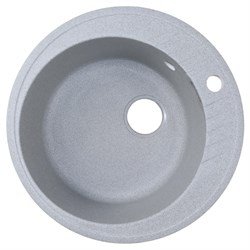 AZARIO Кухонная мойка Solo 505x505x190 искусственный мрамор, сифон в комплекте, цвет серый (CS00105236) CS00105236