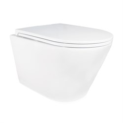 AZARIO Унитаз подвесной SONGO 360х520х365 безободковый, система смыва "Скрытое Торнадо", с быстросъемным сиденьем "Микролифт" (AZ-5180T-WHT) AZ-5180T-WHT