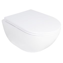 AZARIO Унитаз подвесной RUMBA 360х520х365 безободковый, система смыва "Скрытое Торнадо", с быстросъемным сиденьем "Микролифт" (AZ-5175T-WHT) AZ-5175T-WHT