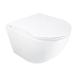 AZARIO Унитаз подвесной ADAGIO 360х485х365 безободковый, система смыва "Скрытое Торнадо", с быстросъемным сиденьем "Микролифт" (AZ-5177T-WHT) AZ-5177T-WHT