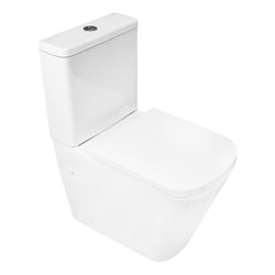 AZARIO Унитаз-компакт Terra 620х360х810 безободковый, система смыва "Скрытое Торнадо", в комплекте с быстросъемным сиденьем "Микролифт" (AZ-1373AT) AZ-1373AT