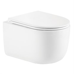 AZARIO Унитаз подвесной SERENATA 360х485х35 безободковый, система смыва "Скрытое Торнадо", с быстросъемным сиденьем "Микролифт" (AZ-5101T-WHT) AZ-5101T-WHT