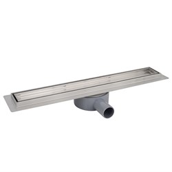 AZARIO Душевой лоток 550 мм, D40(50), решетка из нержавеющей стали "под плитку", металлический желоб, поворот 360°, комбинированный затвор (AZT3TILE550) AZT3TILE550