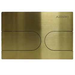 AZARIO Кнопка смыва NEW-TS механическая, двойной смыв, овальные кнопки, нержавеющая сталь 304, золото матовое (AZ-SS-001-G) AZ-SS-001-G