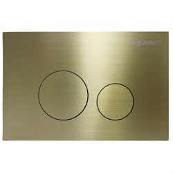 AZARIO Кнопка смыва NEW-TS механическая, двойной смыв, круглые кнопки, нержавеющая сталь 304, золото матовое (AZ-SS-002-G) AZ-SS-002-G