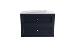 ASTRA-FORM Тумба подвесная Классик 100 с 2ящ RAL7024 мат. с раковиной Ретро бел гл. и столешницей Solid бел гл. 4631177714443