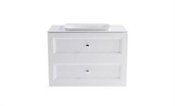 ASTRA-FORM Тумба подвесная Классик 100 с 2ящ белый мат. с раковиной Ретро бел гл. и столешницей Solid бел гл. 4631177714450