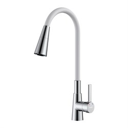 ROSSINKA Z Смеситель для кухни с гибким поворотным изливом (Z35-39-White) Z35-39-White
