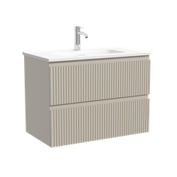 SANCOS Тумба подвесная Snob R 690х390х500, c двумя ящиками оснащенными доводчиками, Beige Soft , арт.SNR70/39CE SNR70/39CE