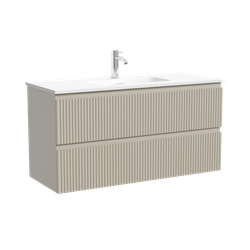 SANCOS Тумба подвесная Snob R 995х390х500, c двумя ящиками оснащенными доводчиками, Beige Soft , арт.SNR100/39CE SNR100/39CE