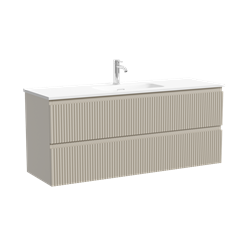 SANCOS Тумба подвесная Snob R 1195х390х500, c двумя ящиками оснащенными доводчиками, Beige Soft , арт.SNR120/39CE SNR120/39CE