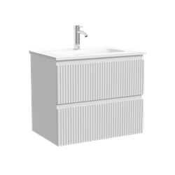 SANCOS Тумба подвесная Snob R 590х390х500, c двумя ящиками оснащенными доводчиками, Bianco, арт.SNR60/39W SNR60/39W