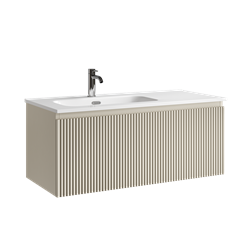 SANCOS Тумба подвесная Snob R 1.0 995х445х406, c одним ящиком оснащенным доводчиками, Beige Soft , арт.SNR1.0100LCE SNR1.0100LCE