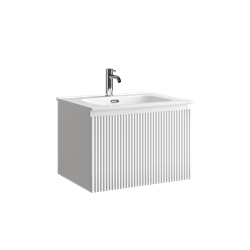 SANCOS Тумба подвесная Snob R 1.0 590х445х406, c одним ящиком оснащенным доводчиками, Bianco , арт. SNR1.060W SNR1.060W