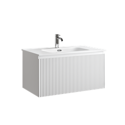 SANCOS Тумба подвесная Snob R 1.0 790х445х406, c одним ящиком оснащенным доводчиками, Bianco , арт.SNR1.080W SNR1.080W