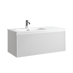 SANCOS Тумба подвесная Snob R 1.0 995х445х406, c одним ящиком оснащенным доводчиками, Bianco , арт.SNR1.0100LW SNR1.0100LW