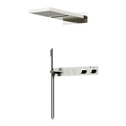 SANCOS Душевой комплект с термостатом Linn, с внутренней частью, брашированный никель, PVD покрытие, арт. SC9023BN SC9023BN