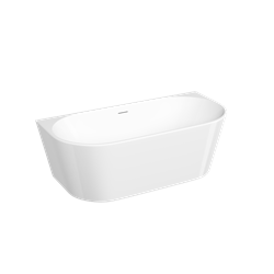 SANCOS Акриловая ванна Labo 1700x800x580, пристенная, с каркасом, со сливом-переливом, донным клапаном"сlick-сlack", белый, арт. FB22 FB22