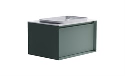 ASTRA-FORM Тумба подвесная Фрейм  70 с 1ящ NCS S 3005-b80g мат. с раковиной Антарес бел гл.и столешницей Solid бел гл. 4631177713743