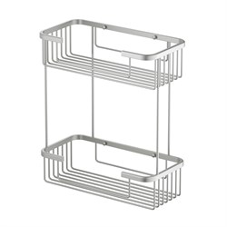 TIMO Полка двойная Saona никель (13083/13) 13083/13