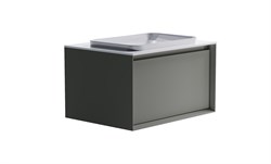 ASTRA-FORM Тумба подвесная Фрейм  70 с 1ящ NCS S 3502-y мат. с раковиной Антарес бел гл. и столешницей Solid бел гл. 4631177713767