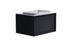 ASTRA-FORM Тумба подвесная Фрейм  70 с 1ящ RAL7024 мат. с раковиной Антарес бел гл. и столешницей Solid бел гл. 4631177713781