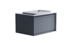 ASTRA-FORM Тумба подвесная Фрейм  80 с 1ящ NCS S 3005-R80B мат.с раковиной Антарес бел гл. и столешницей Solid бел гл. 4631177713811