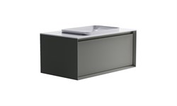 ASTRA-FORM Тумба подвесная Фрейм  90 с 1ящ NCS S 3502-y мат. с раковиной Антарес бел гл. и столешницей Solid бел гл. 4631177713880