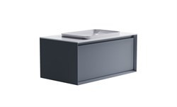 ASTRA-FORM Тумба подвесная Фрейм  100 с 1ящ NCS S 3005-R80B мат. с раковиной Антарес бел гл. и столешницей Solid бел гл. 4631177713934