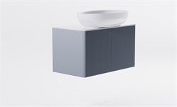 ASTRA-FORM Тумба подвесная М-40 Slim 70см 1ящ NCS S 3005-R80B мат./волна, раковина Атрия бел гл., столешница Solid бел гл. 4631177714474