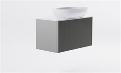 ASTRA-FORM Тумба подвесная М-40 Slim 70см 1ящ NCS S 3502-Y мат./волна, раковина Атрия бел гл., столешница Solid бел гл. 4631177714481