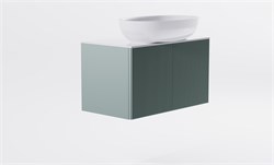 ASTRA-FORM Тумба подвесная М-40 Slim 80см 1ящ NCS S 3005-B80G мат./волна, раковина Атрия бел гл., столешница Solid бел гл 4631177714528