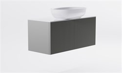 ASTRA-FORM Тумба подвесная М-40 Slim 100см 1ящ NCS S 3502-Y мат./волна, раковина Атрия бел гл., столешница Solid бел гл. 4631177714665