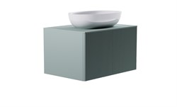 ASTRA-FORM Тумба подвесная М-40 70см 1ящ NCS S 3005-b80g мат./волна, раковина Атрия бел гл, столешница Solid в цвете 4631177714719