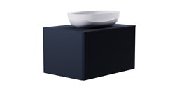 ASTRA-FORM Тумба подвесная М-40 80см 1ящ RAL7024  мат./волна, раковина Атрия бел гл, столешница Solid в цвете 4631177714801