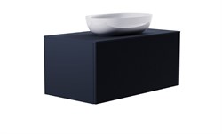 ASTRA-FORM Тумба подвесная М-40 90см 1ящ RAL7024  мат./волна, раковина Атрия бел гл, столешница Solid в цвете 4631177714863