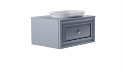 ASTRA-FORM Тумба подвесная Шарм 80см 1ящ NCS S 3005-R80B мат., раковина Шарм бел гл, столешница Solid в цвете 4631177715013