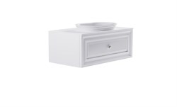 ASTRA-FORM Тумба подвесная Шарм 90см 1ящ белый матовый, раковина Шарм бел глянец и столешницей Solid бел матовый 4631177715112